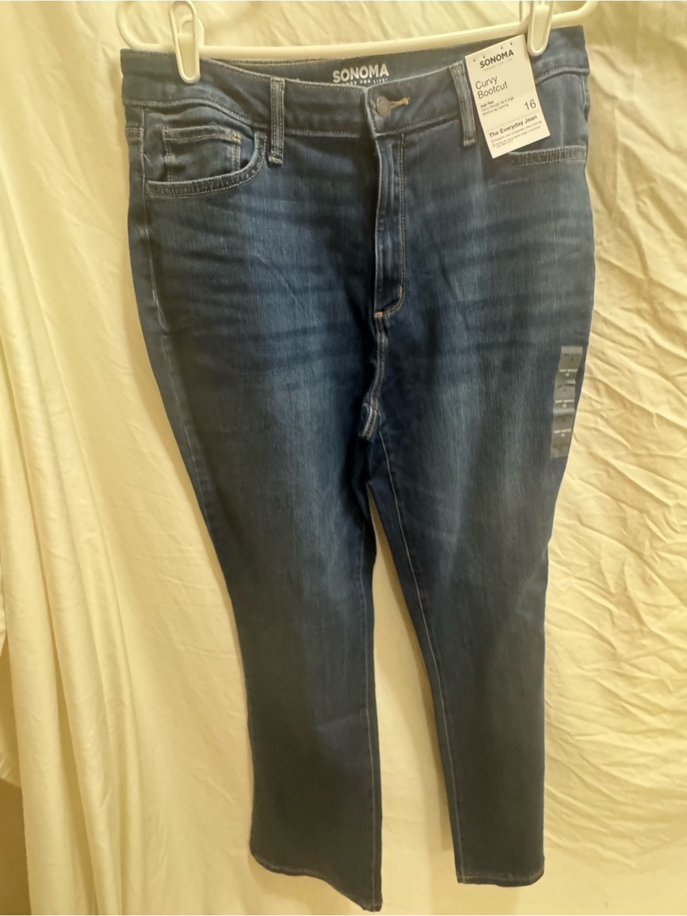 SONOMA Dark Blue Curvy Bootcut High Rise Jeans